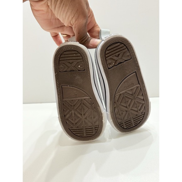 Converse Metallic Glittered Blue Sneakers Size 5c Toddler - Picture 5 of 7